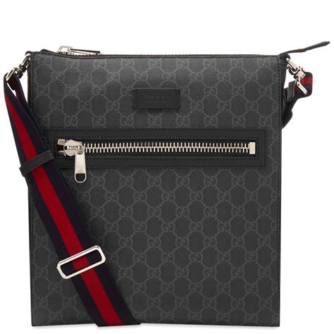 gucci leather messenger bag|gucci messenger bag black.